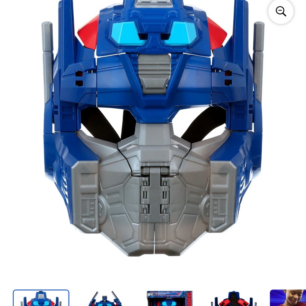Hasbro Blue and Gray Action Figure Helmet 2 in 1 Optimus Prime Mask